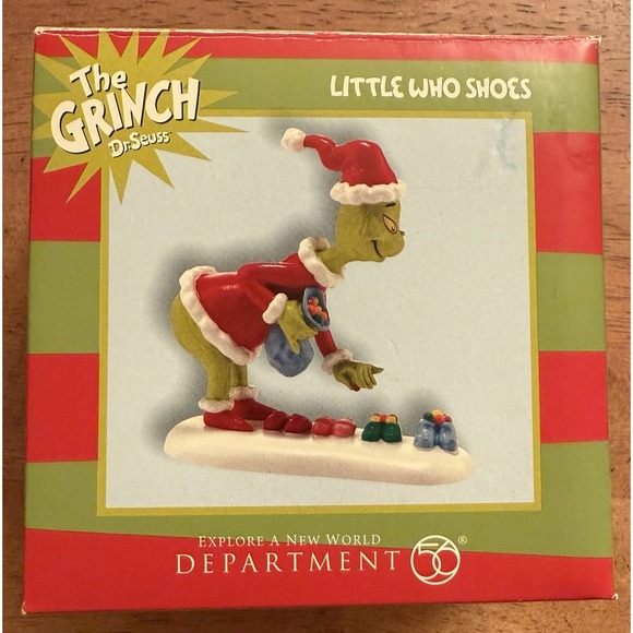 Department 56 Grinch Little Who Shoes Village Figure 4028029‎ Retired